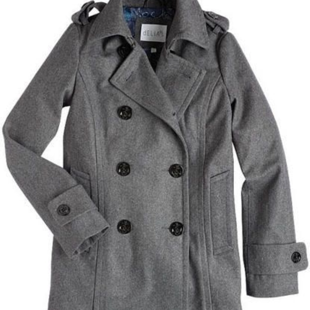 Delia’s Devin Peacoat Grey